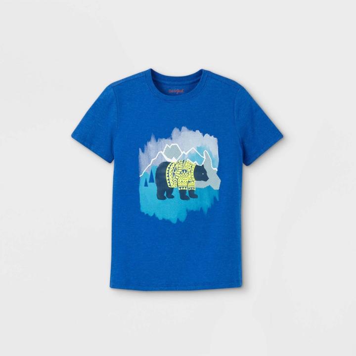 Boys' Bear Graphic Short Sleeve T-shirt - Cat & Jack Blue