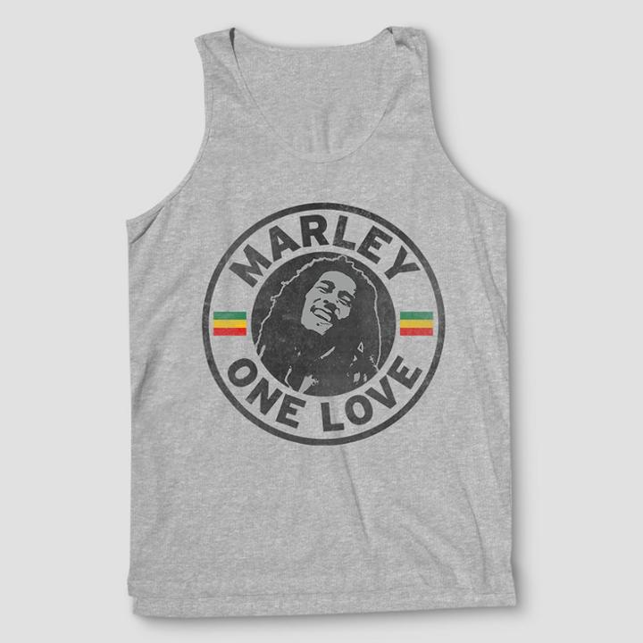 Bravado Men's Bob Marley One Love Tank Top - Heather Grey