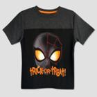 Marvel Boys' Spider-man Halloween Short Sleeve Graphic T-shirt - Black