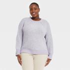 Women's Plus Size Crewneck Pullover Sweater - Universal Thread Lavender