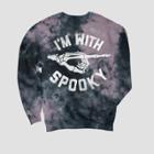 Mad Engine Men's I'm With Spooky Pullover Sweatshirt - Black/purple
