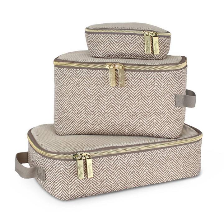 Itzy Ritzy Pack Like A Boss Packing Cubes - Taupe, Brown