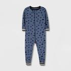 Lamaze Baby Boys' Moonlit Organic Cotton Snug Fit Footed Pajama - Blue