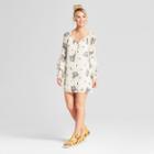 Women's Tiered Sleeve Floral Dress - Lily Star (juniors') Cream