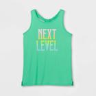 Girls' 'next Level' Graphic Tank Top - All In Motion Green