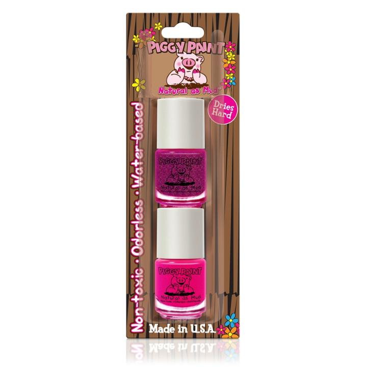 Piggy Paint Natural As Mud Nail Polish Set Pink And Purple