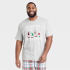Men's Tall Gnome Matching Holiday Pajama T-shirt - Wondershop Gray