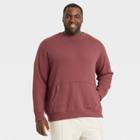 Men's Tall Standard Fit Crewneck Sweatshirt - Goodfellow & Co Burgundy