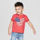 Toddler Boys' Disney Americana Mickey Mouse Ears Short Sleeve T-shirt- Red