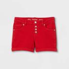 Girls' Button-front Jean Shorts - Cat & Jack Red
