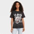 Women's Def Leppard Animal Print Short Sleeve Graphic T-shirt - Black