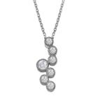Target Women's Cluster Pendant In Sterling Silver With Round Cubic Zirconias