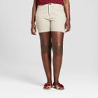 Women's Plus Size Chino Shorts - Ava & Viv Taupe (brown)