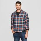 Men's Plaid Standard Fit Long Sleeve Pocket Flannel Button-down Shirt - Goodfellow & Co Underseas Teal