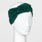 Women's Chenille Knot Headband - A New Day Green