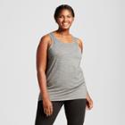 Women's Plus-size High Neck Long Tank Top - C9 Champion Dark Heather Gray