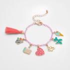 Girls' Birthday Charms Bracelet - Cat & Jack One Size,