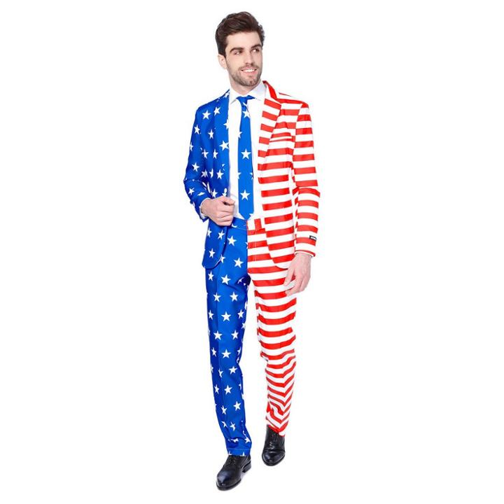 Suitmeister Usa Patriot Suit Costume Red, Adult Unisex, Size: Small,