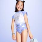 Girls' Unicorns Are Real One Piece Rash Guard Set - More Than Magic Purple M, Girl's,