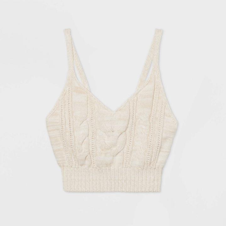 Women's Cropped Sweater Tank Top - Wild Fable Ivory