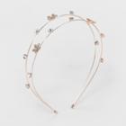 Cat & Jack Girls' Double Row Metal Headband, Rose Gold