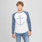 Men's Long Sleeve Anchored Usa Graphic Short Sleeve T-shirt - Awake White