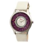 Women's Boum Clique Watch With Custom Stone-inlaid Outer Dial-purple, White
