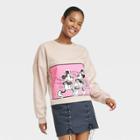 Women's Disney Mickey And Minnie Graphic Sweatshirt - Tan
