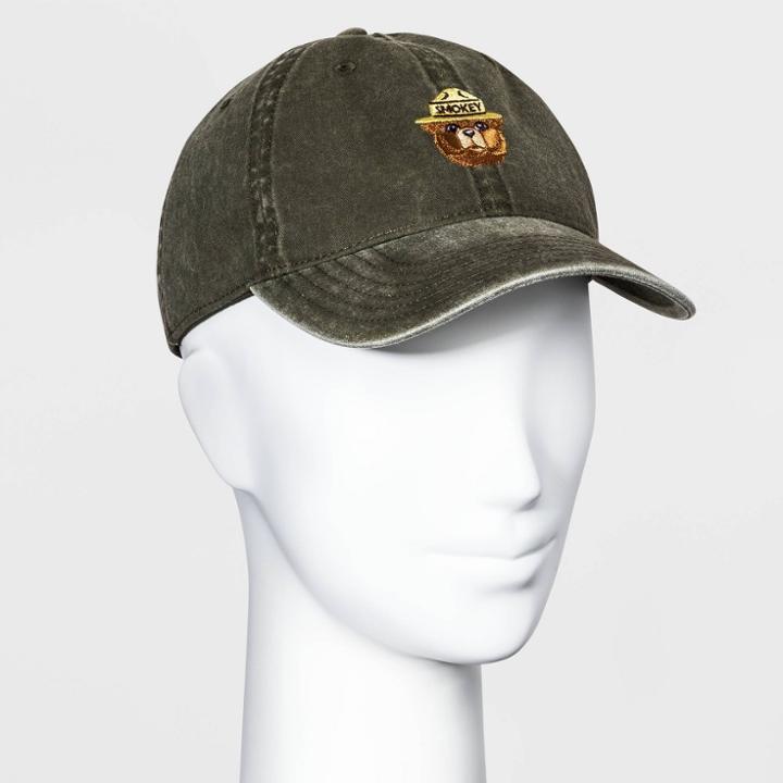 Smokey Bear Women's Smokey The Bear Baseball Hat - Olive One Size, Green