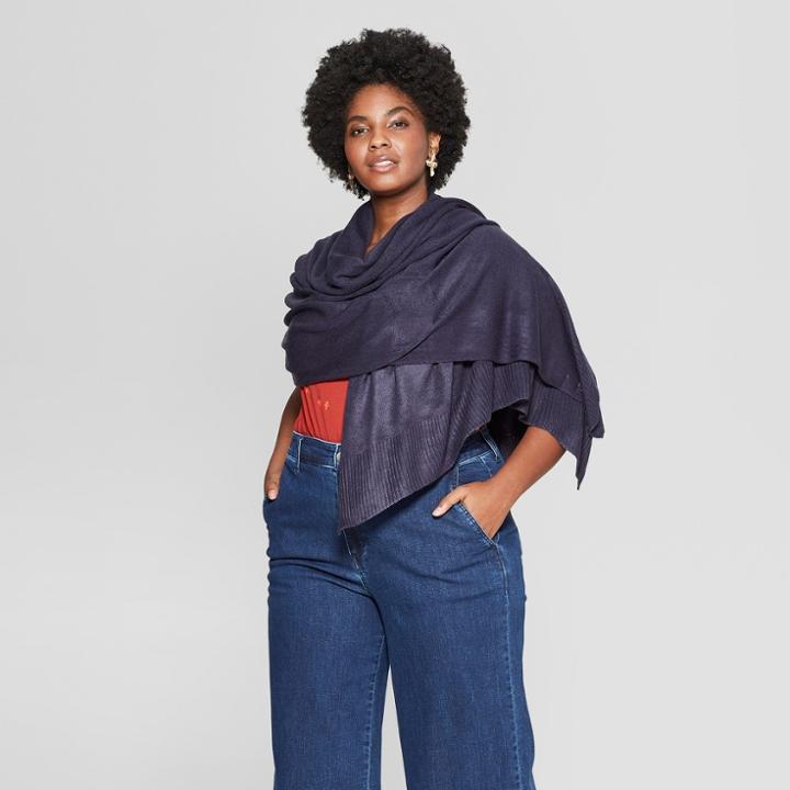 Women's Rib Wrap - A New Day Navy (blue)
