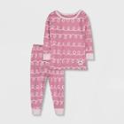 Lamaze Toddler Girls' 2pc Long Sleeve Organic Cotton Snug Fit Pajama
