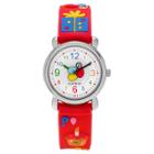 Unisex Geneva Platinum Kid's Birthday Party Silicone Strap Watch - Red