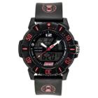 Men's Coleman Ana-digi Strap Watch - Black/red