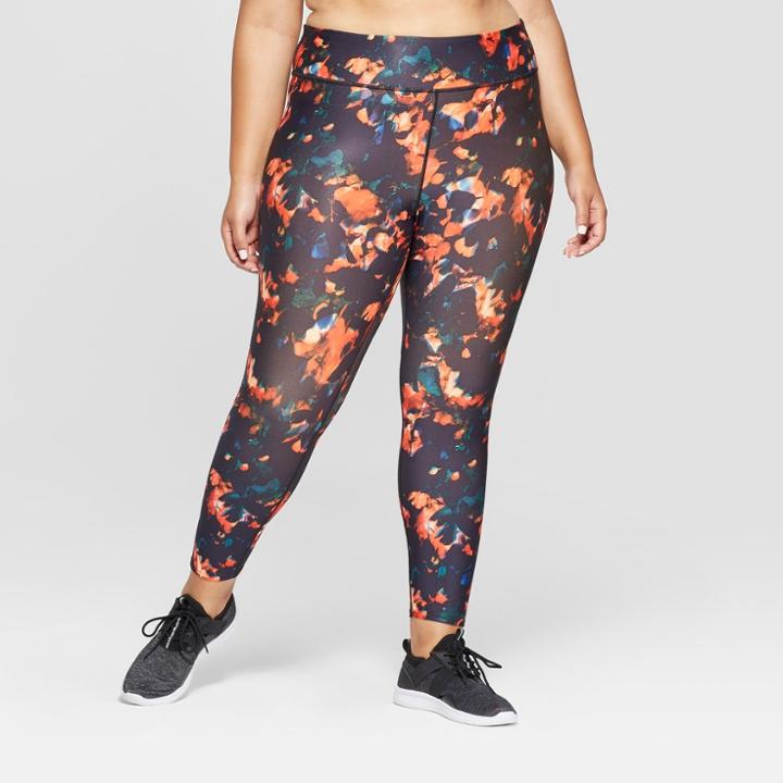 Women's Plus Size Floral Print Performance Mid-rise Leggings - Joylab