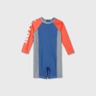 Toddler Boys' Long Sleeve One Piece Swimsuit - Cat & Jack Blue