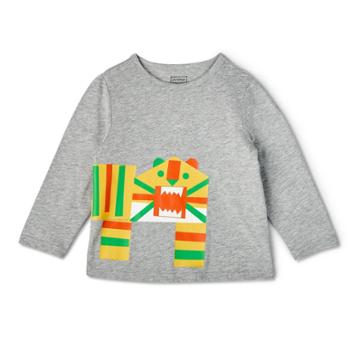 Toddler Tiger Print Long Sleeve T-shirt - Christian Robinson X Target Gray