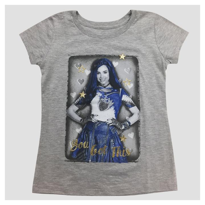 Disney Girls' Descendants T-shirts - Heather Gray -