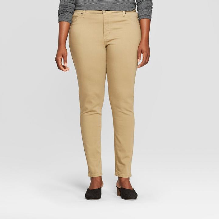 Women's Plus Size Mid-rise Jeggings - Universal Thread Khaki