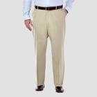 Haggar Men's Big & Tall Premium No Iron Classic Fit Flat Front Casual Pants - Khaki 44x29,