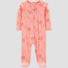 Baby Girls' Sheep Footed Pajamas - Just One You Made By Carter's Pink Newborn