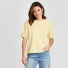 Women's Short Sleeve Crewneck Sweatshirt - Universal Thread Pink Xs, Women's, Blossom