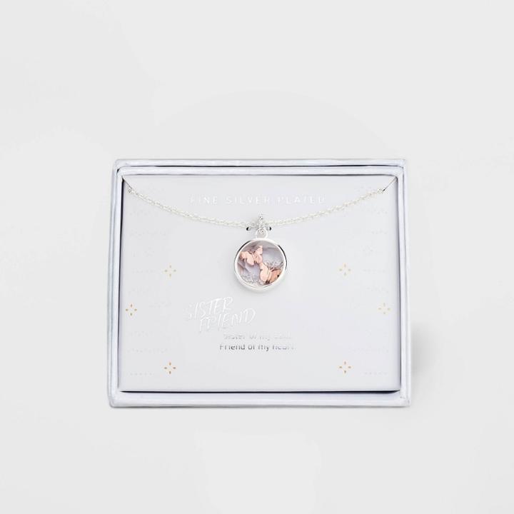 No Brand Silver Plated Rose Two Tone Butterfly Shaker Necklace - Silver Gray, Women's, Size: Small, Pink