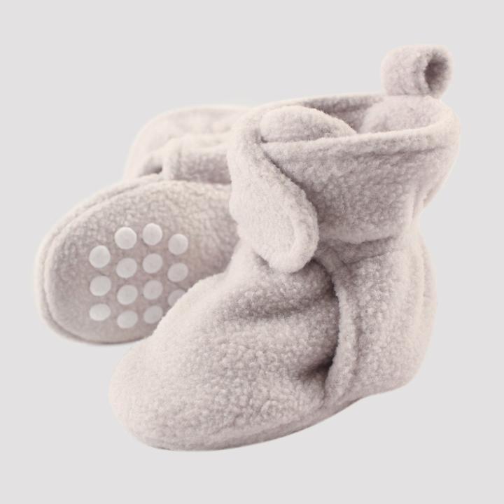 Luvable Friends Baby Fleeced Lined Scooties - Light Gray 6-12m, Infant Unisex, Size: