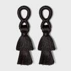 Sugarfix By Baublebar Stacked Tassel Earrings - Black