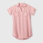 Women's Short Sleeve Shirtdress - Universal Thread Pink