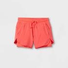Girls' Double Layered Run Shorts - All In Motion Coral