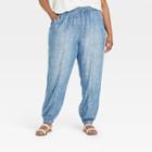 Women's Plus Size Jogger Pants - Knox Rose Blue