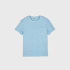 Men's Tall Standard Fit Pigment Dye Short Sleeve Crew Neck T-shirt - Goodfellow & Co Blue