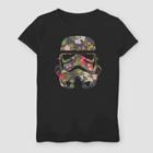 Girls' Star Wars Stormtrooper Floral Helmet T-shirt - Black
