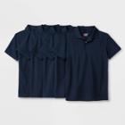Boys' 5pk Short Sleeve Pique Uniform Polo Shirt - Cat & Jack Navy (blue)